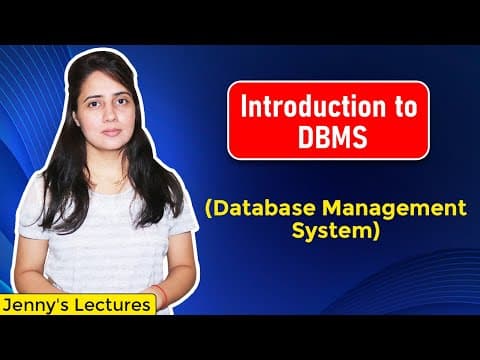 Thumbnail for Lec 1: Introduction to DBMS | Database Management System - video