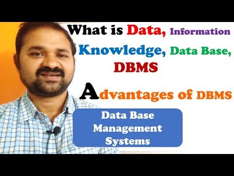 Thumbnail for Introduction to Data Base Management Systems || DBMS || Advantages || Purposes || Data || Informati - video