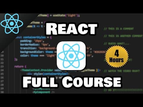 Thumbnail for React Full Course for free ⚛️ - video