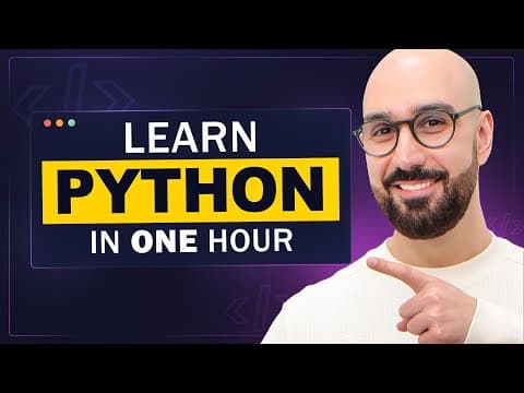Thumbnail for Python for Beginners - Learn Coding with Python in 1 Hour - video